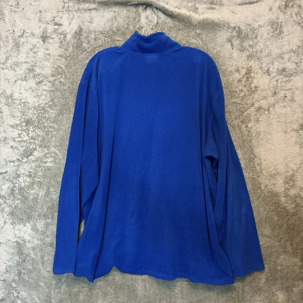 North Face Mens Cobalt Blue 1/4 Zip Fleece Pullover 2XL Lightweight Layering